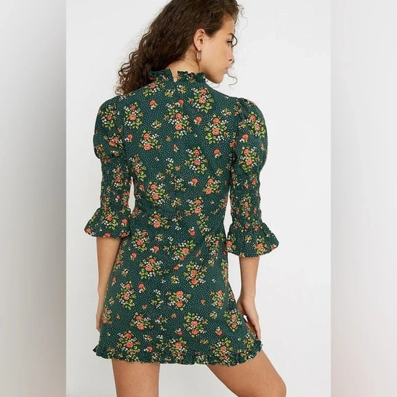 Laura Ashley x UO Maisy Mock Floral Mini Dress small - Picture 8 of 11